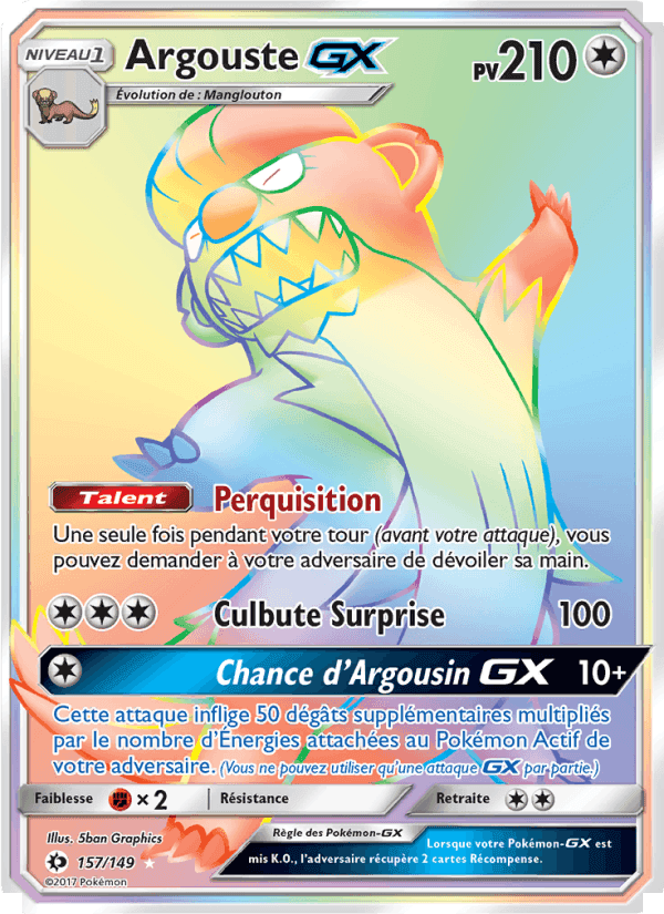 Argouste GX, carte 157 de Soleil et Lune