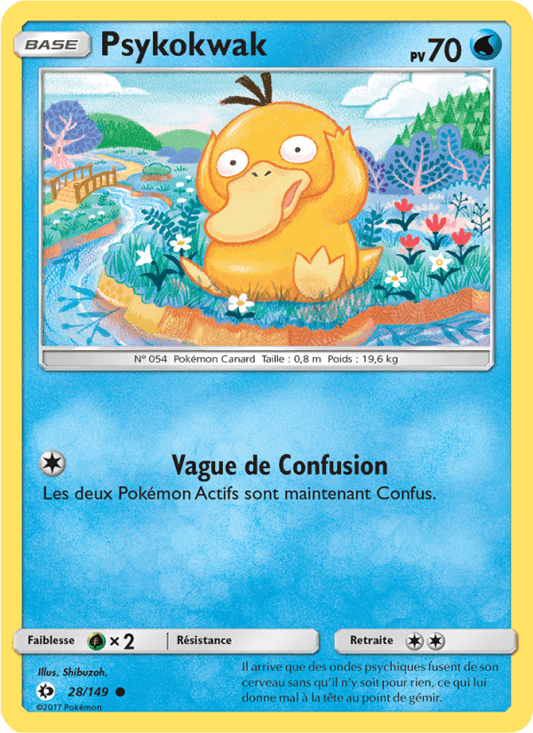 Psykokwak, carte 28 de Soleil et Lune