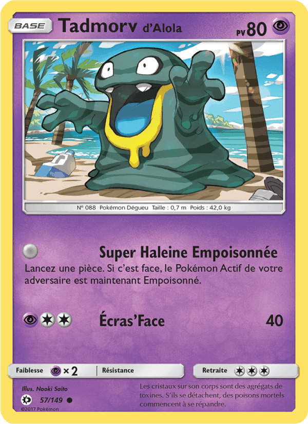 Tadmorv d’Alola, carte 57 de Soleil et Lune