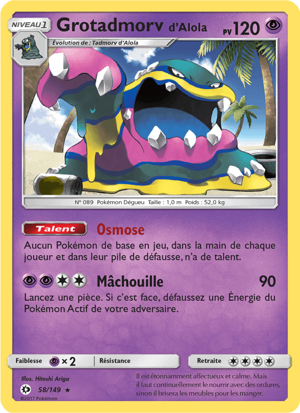 Grotadmorv d’Alola, carte 58 de Soleil et Lune