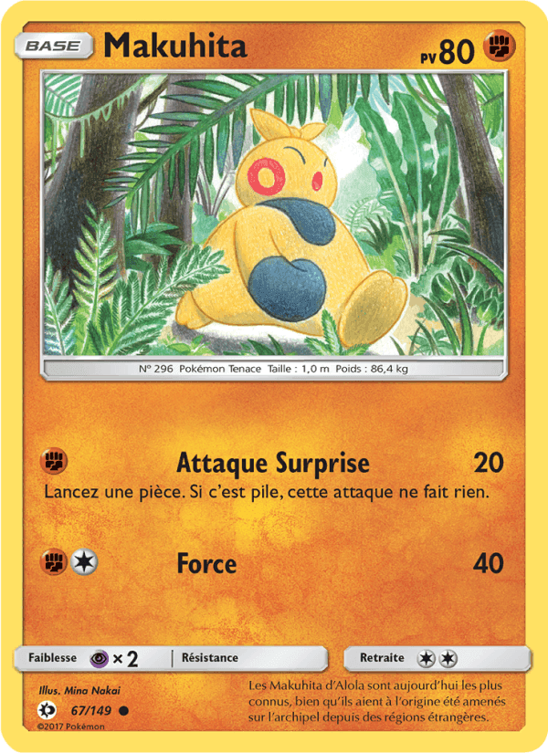 Makuhita, card 67 from Soleil et Lune