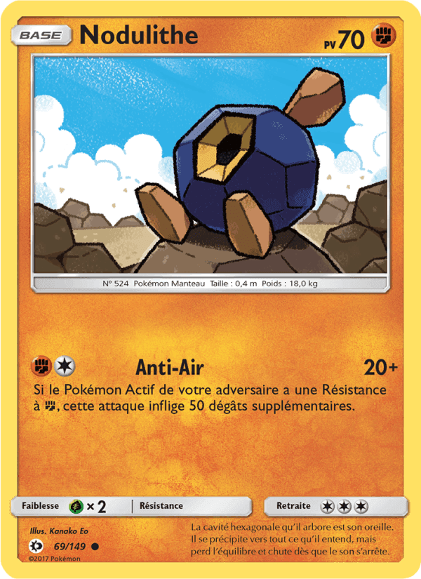 Nodulithe, card 69 from Soleil et Lune
