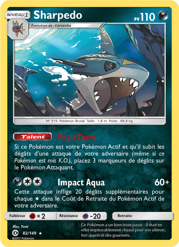 Soleil et Lune の 82 番、Sharpedo