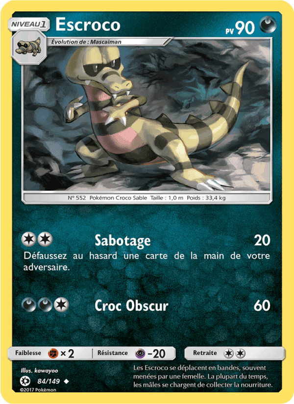 Escroco, card 84 from Soleil et Lune