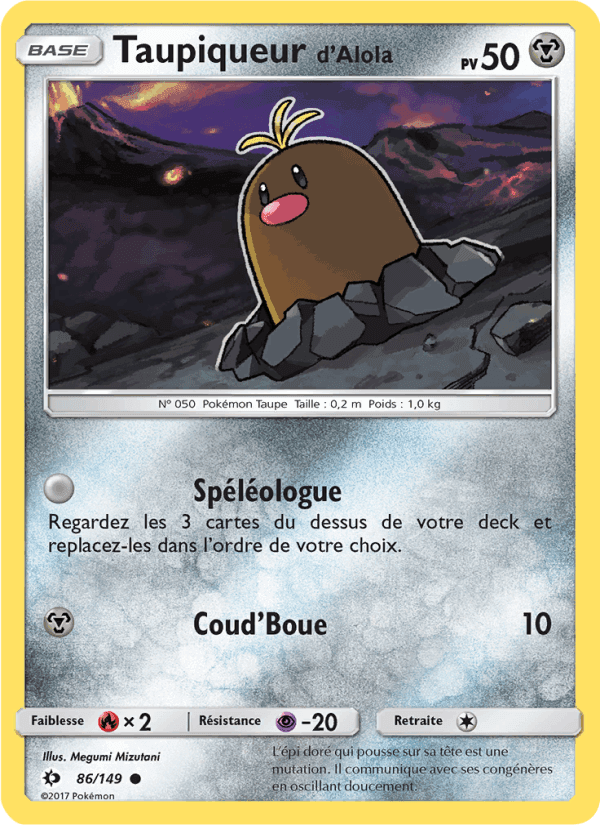 Taupiqueur d’Alola, carta 86 di Soleil et Lune