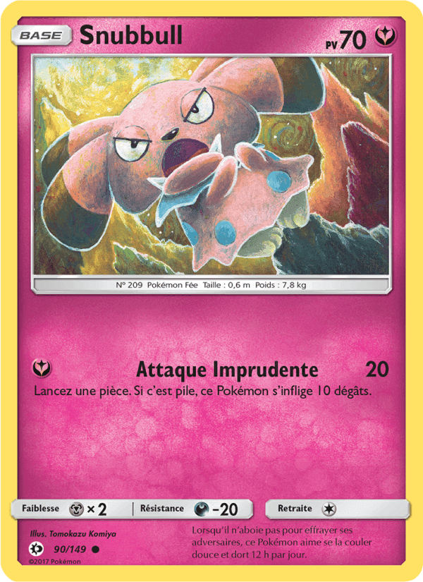 Snubbull, card 90 from Soleil et Lune