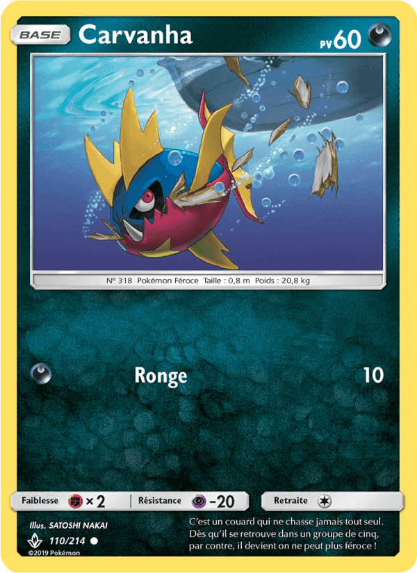Carvanha, carte 110 de Alliance Infaillible