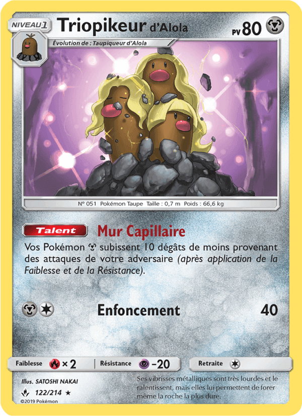 Triopikeur d’Alola, carta 122 de Alliance Infaillible