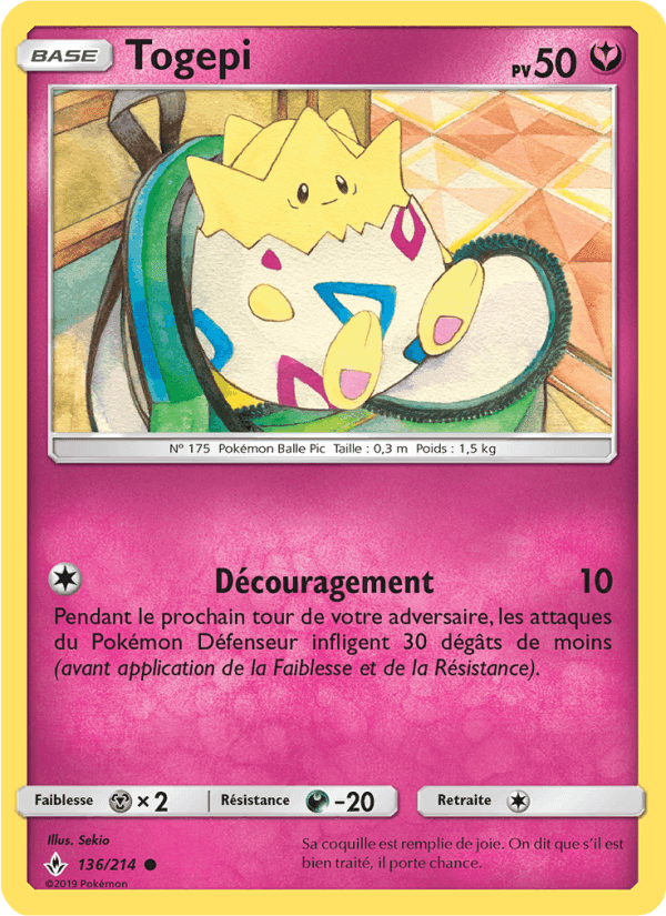 Togepi, carta 136 de Alliance Infaillible