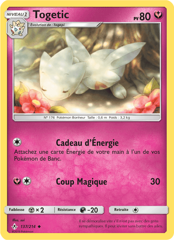 Togetic, card 137 from Alliance Infaillible