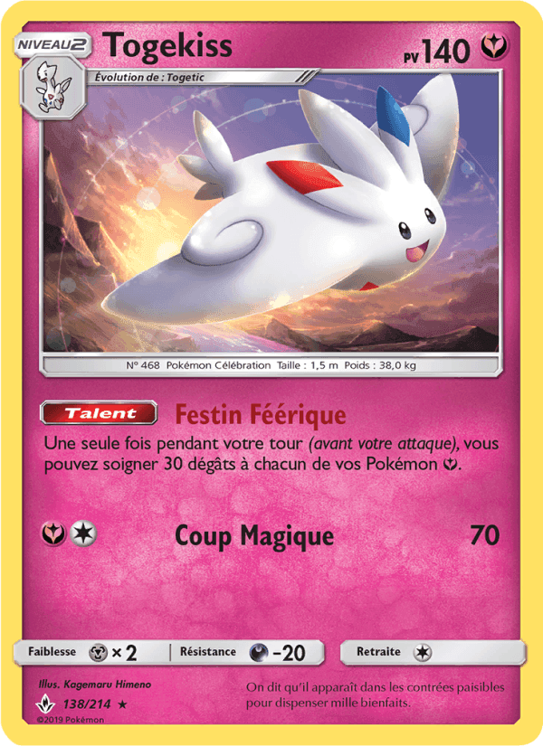 Togekiss, card 138 from Alliance Infaillible