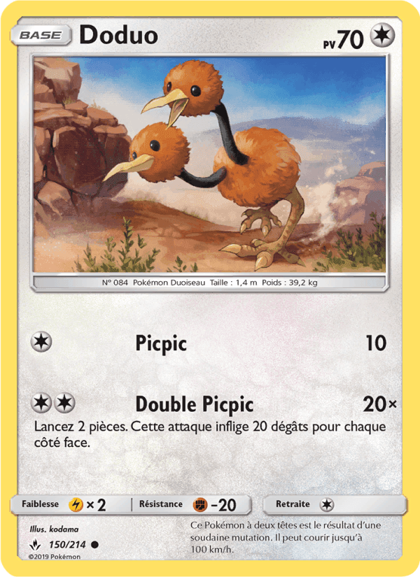 Doduo, carte 150 de Alliance Infaillible