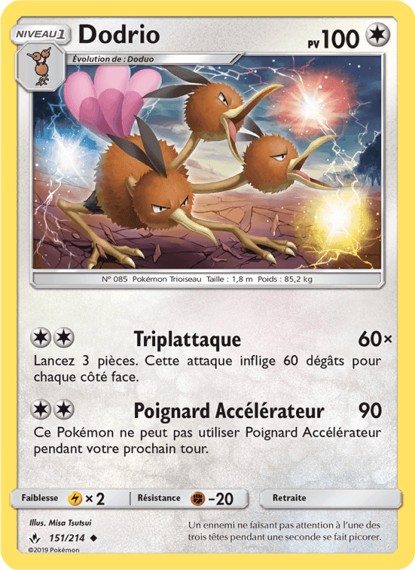 Dodrio, card 151 from Alliance Infaillible