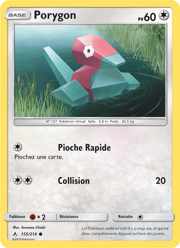 Porygon, carte 155 de Alliance Infaillible