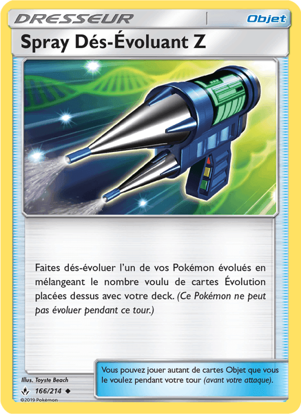 Spray Dés-Évoluant Z, card 166 from Alliance Infaillible