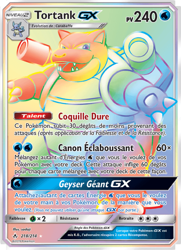 Tortank GX, carte 218 de Alliance Infaillible