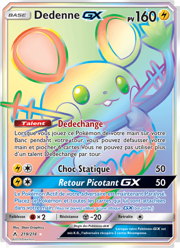 Dedenne GX, carte 219 de Alliance Infaillible
