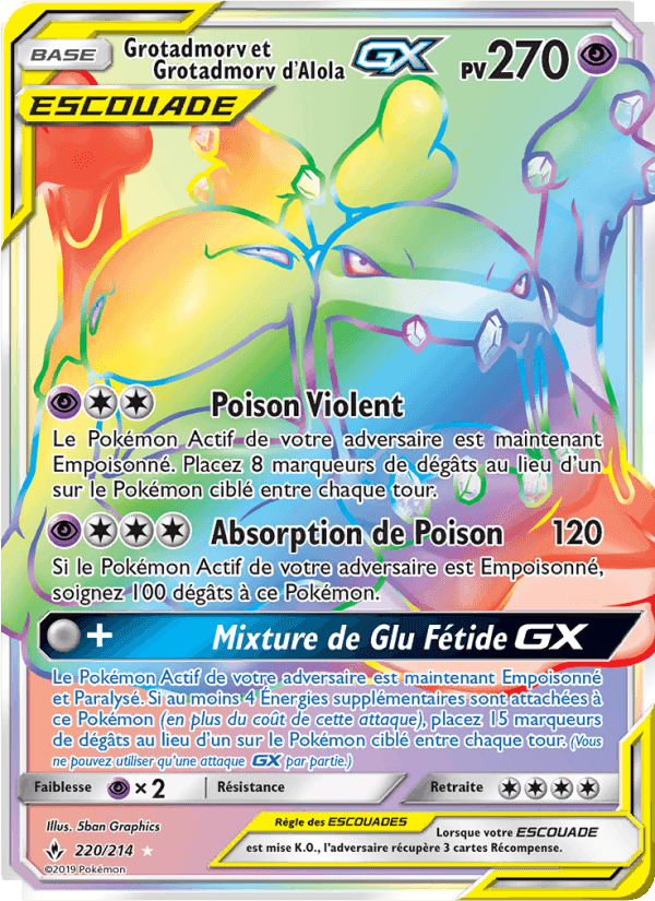 Grotadmorv et Grotadmorv d’Alola GX, carte 220 de Alliance Infaillible