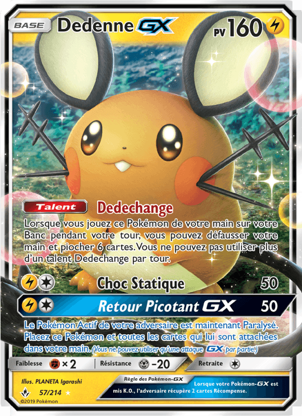 Dedenne GX, carte 57 de Alliance Infaillible
