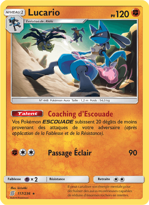 Lucario, card 117 from Harmonie des Esprits