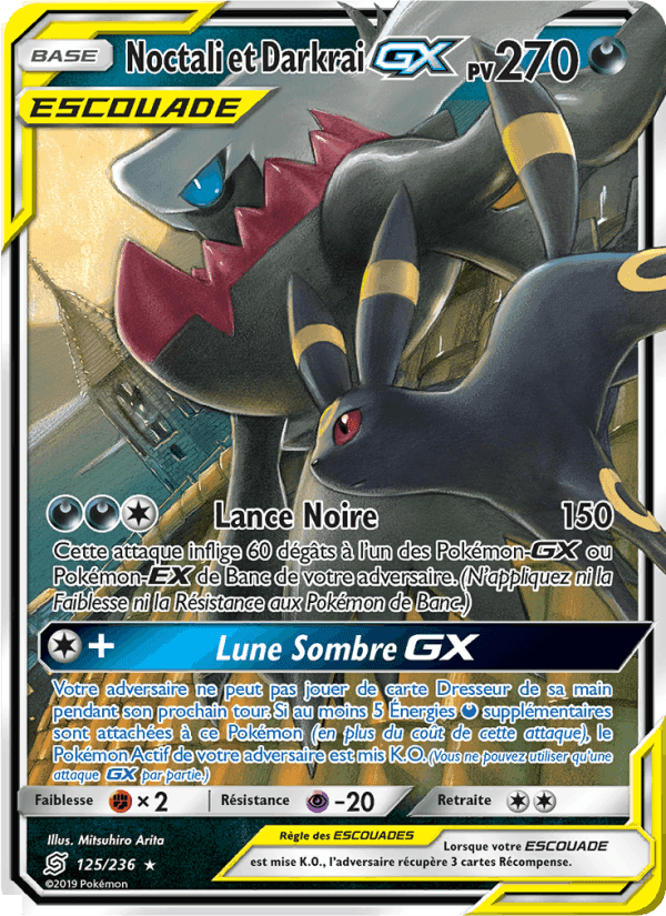 Noctali et Darkrai GX, carte 125 de Harmonie des Esprits