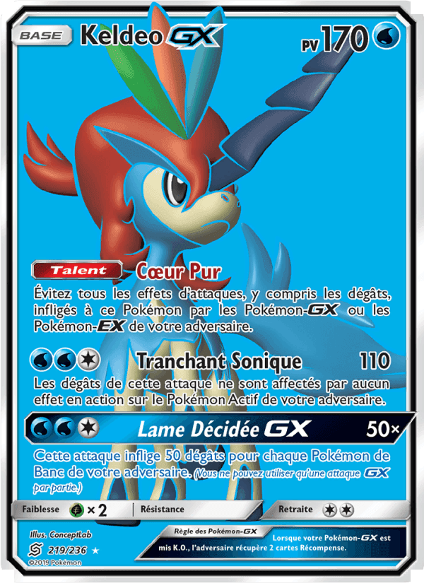 Keldeo GX, carte 219 de Harmonie des Esprits