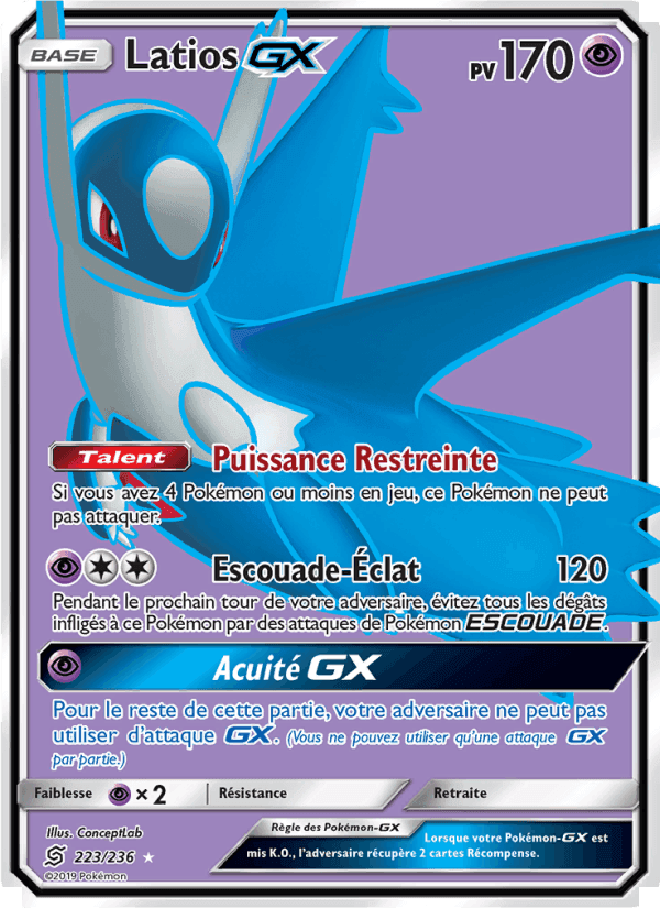Latios GX, carte 223 de Harmonie des Esprits