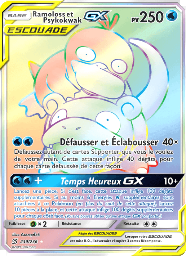 Ramoloss et Psykokwak GX, carte 239 de Harmonie des Esprits