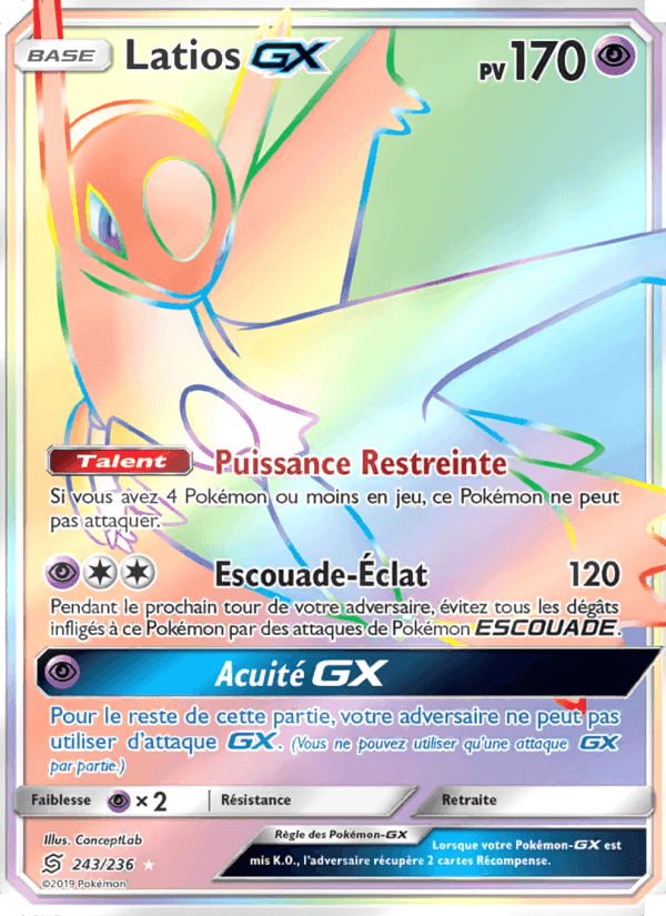 Latios GX, carte 243 de Harmonie des Esprits