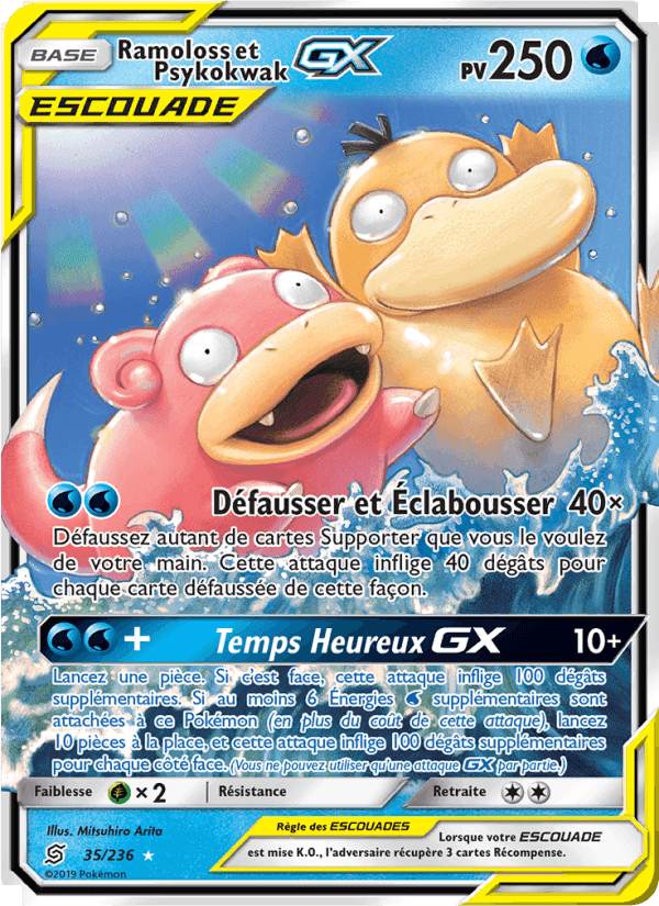 Ramoloss et Psykokwak GX, carte 35 de Harmonie des Esprits