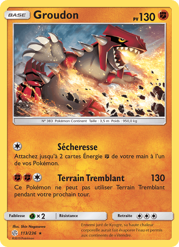 Groudon, carte 113 de Éclipse Cosmique