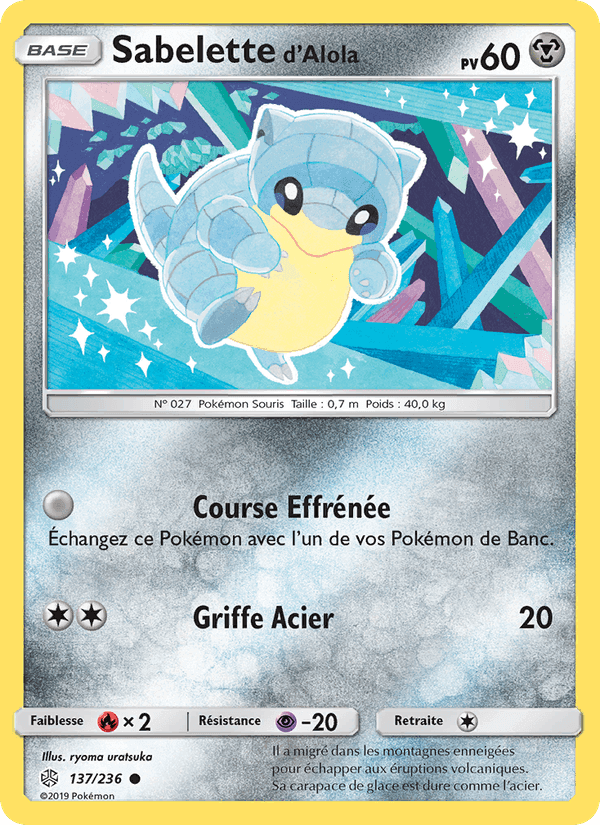 Sabelette d’Alola, card 137 from Éclipse Cosmique