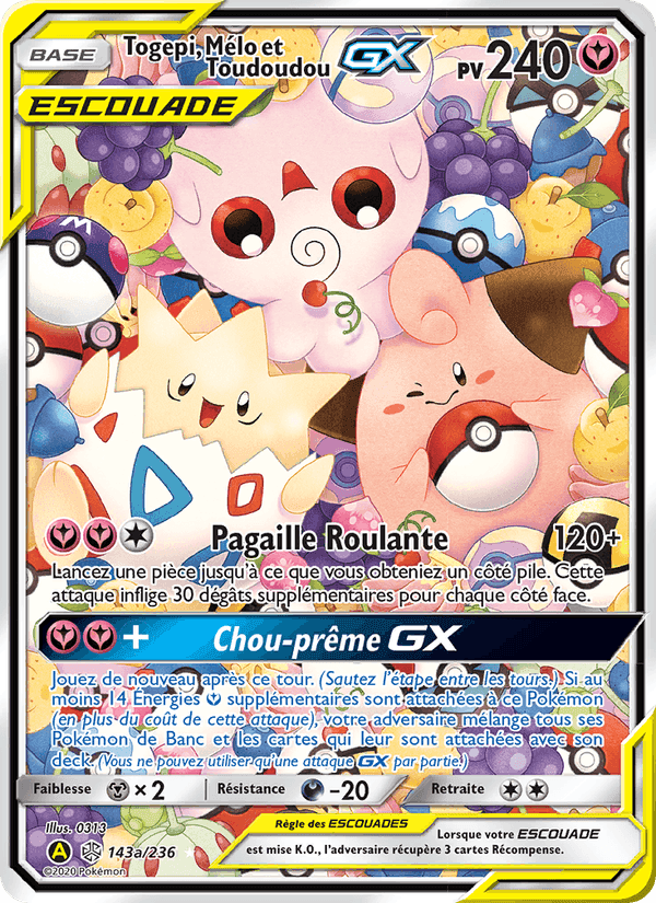 Togepi, Mélo et Toudoudou GX, card 143 from Éclipse Cosmique