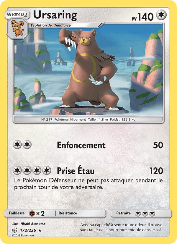 Ursaring, card 172 from Éclipse Cosmique