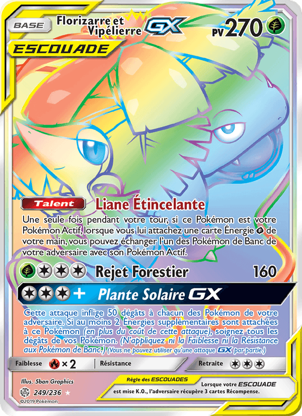 Florizarre et Vipélierre GX, card 249 from Éclipse Cosmique