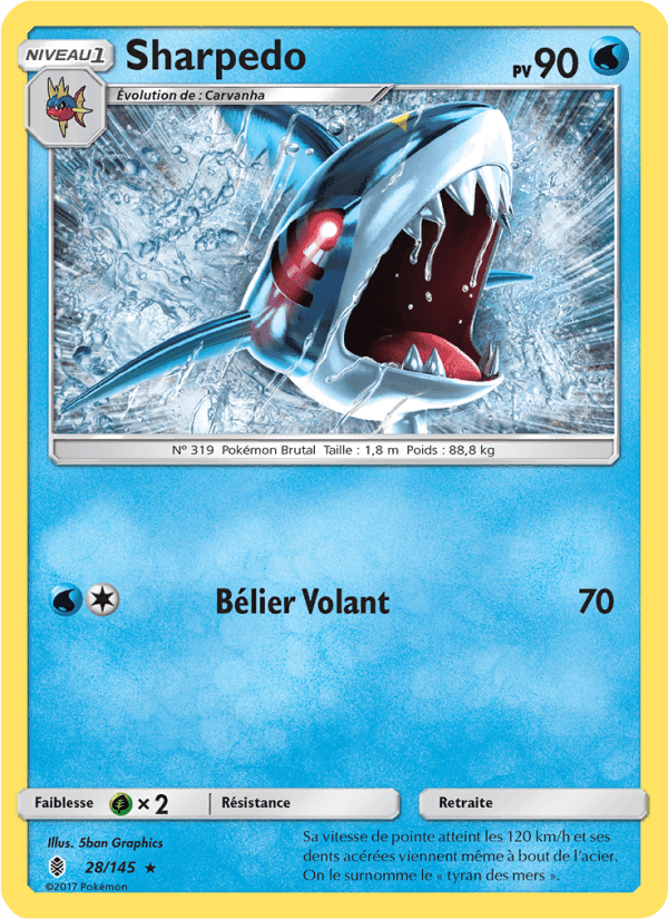 Sharpedo, carta 28 di Gardiens Ascendants