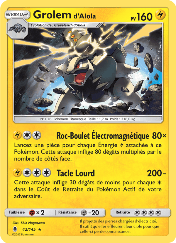 Grolem d’Alola, card 42 from Gardiens Ascendants
