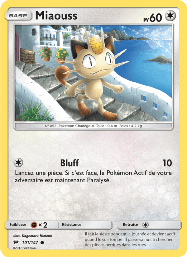 Miaouss, carte 101 de Ombres Ardentes