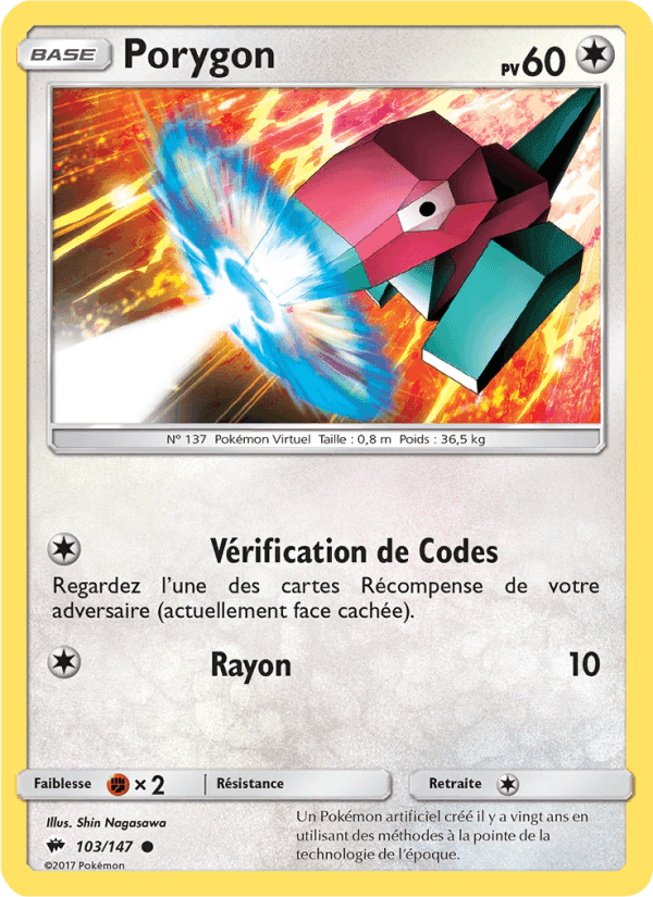 Porygon, carte 103 de Ombres Ardentes