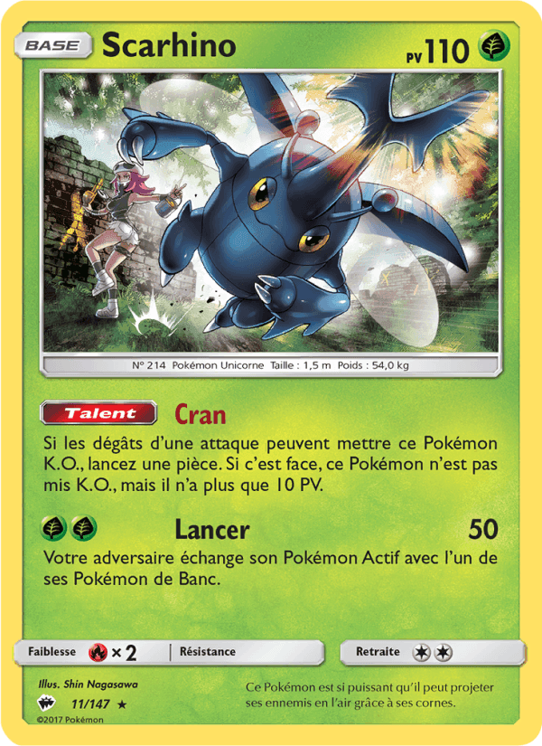 Scarhino, card 11 from Ombres Ardentes