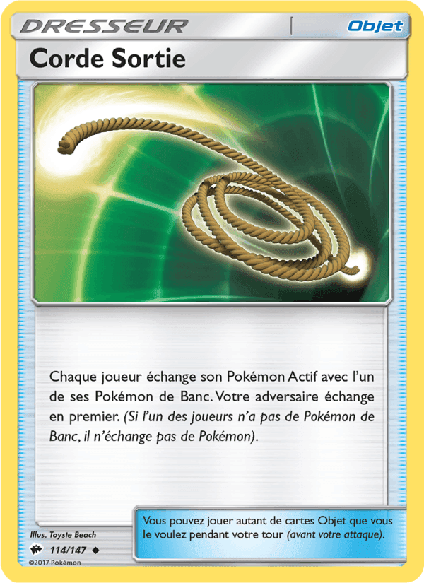 Corde Sortie, carte 114 de Ombres Ardentes