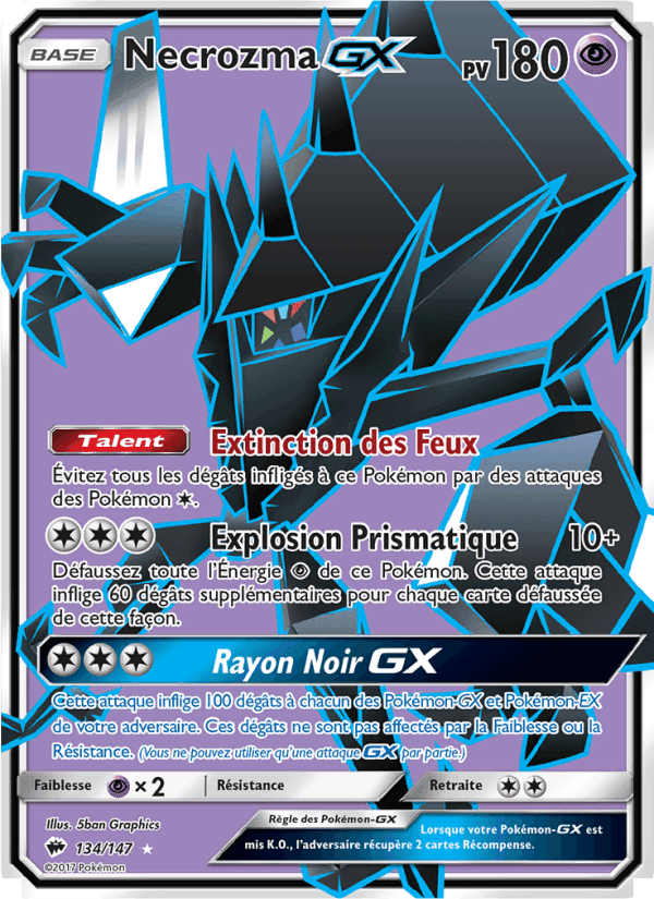 Necrozma GX, carte 134 de Ombres Ardentes