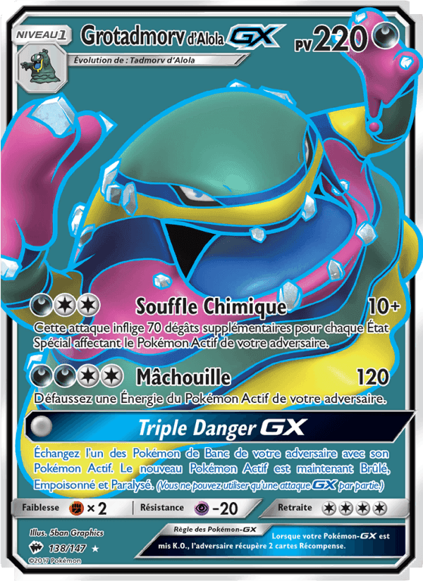 Grotadmorv d’Alola GX, card 138 from Ombres Ardentes