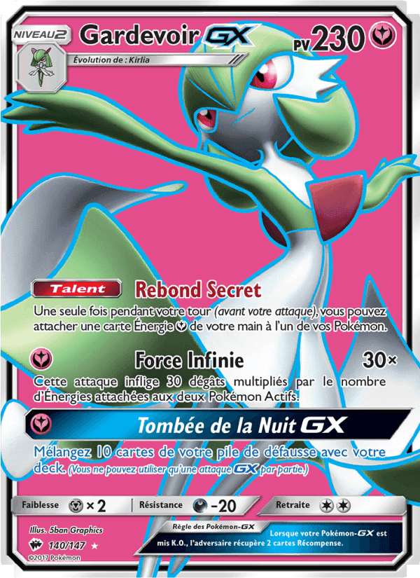 Gardevoir GX, card 140 from Ombres Ardentes
