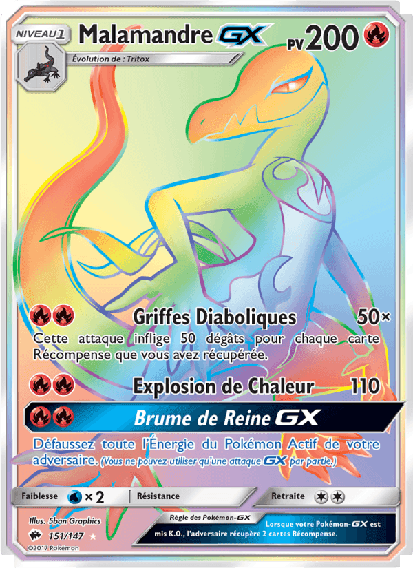 Malamandre GX, carte 151 de Ombres Ardentes