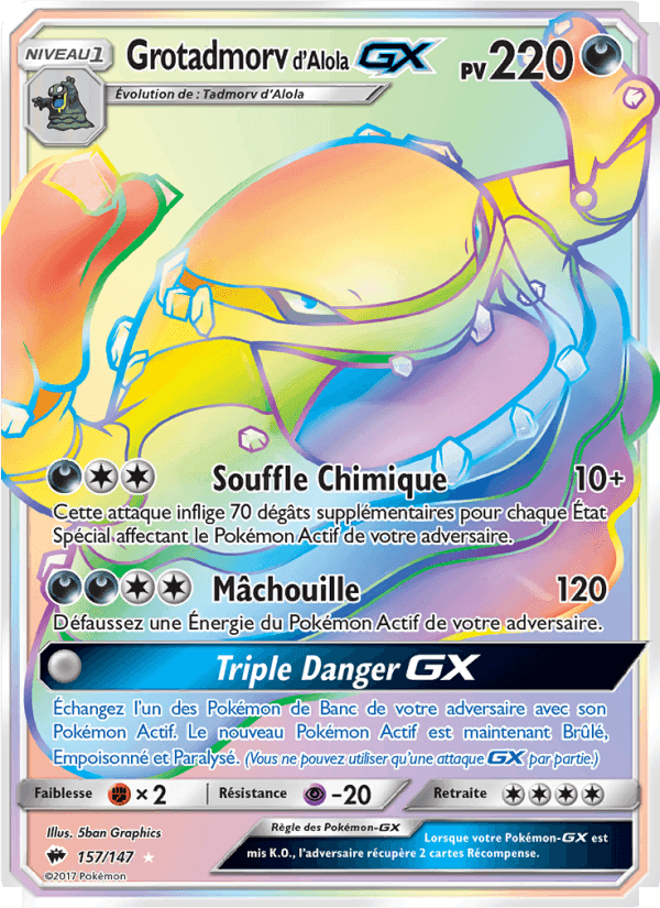 Grotadmorv d’Alola GX, card 157 from Ombres Ardentes
