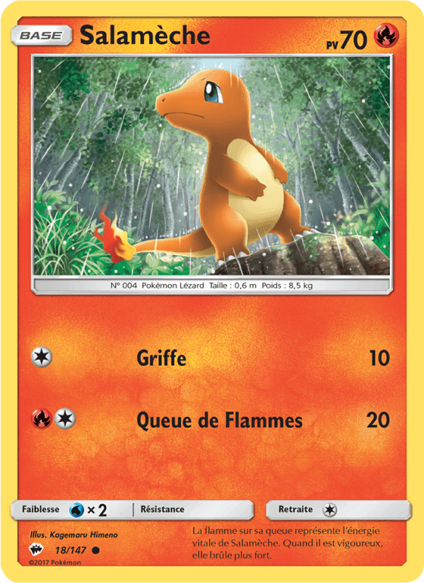 Salamèche, card 18 from Ombres Ardentes
