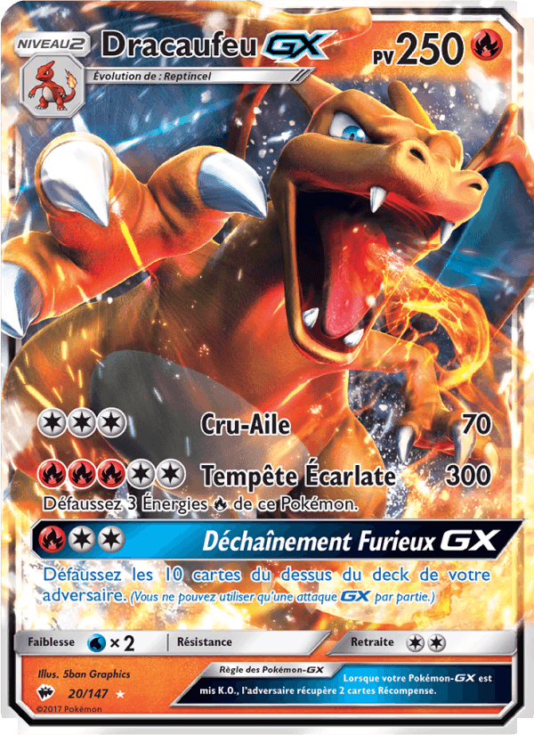 Dracaufeu GX, carte 20 de Ombres Ardentes