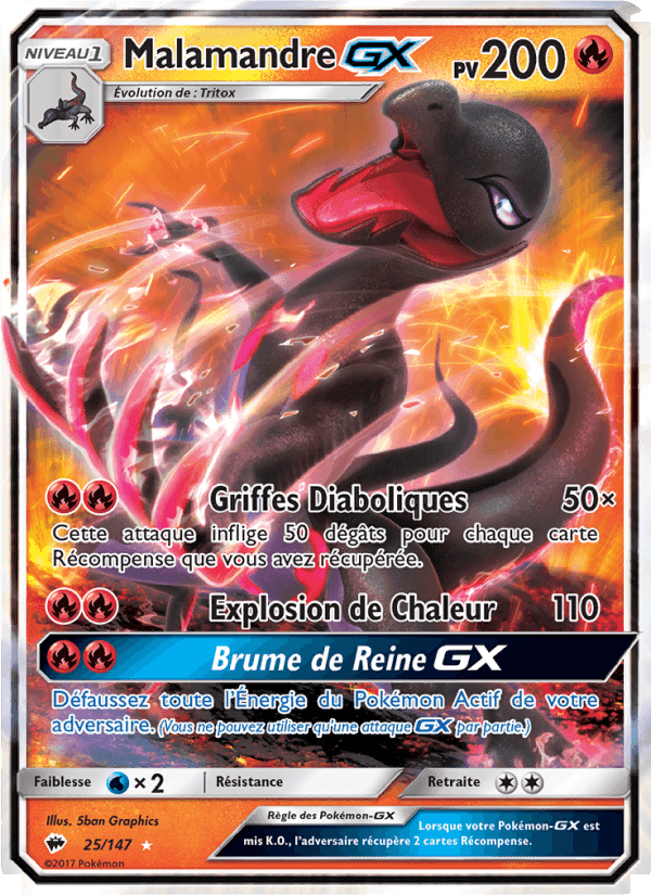 Ombres Ardentes の 25 番、Malamandre GX