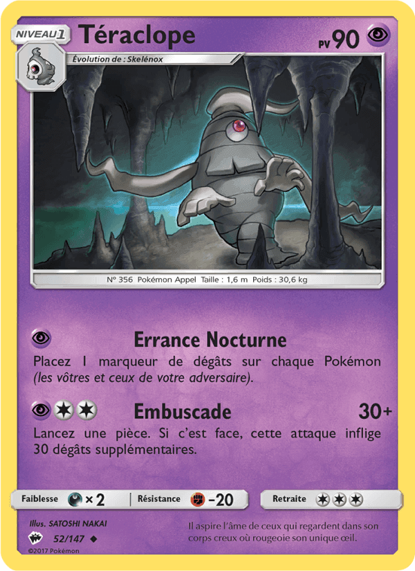 Téraclope, carta 52 di Ombres Ardentes